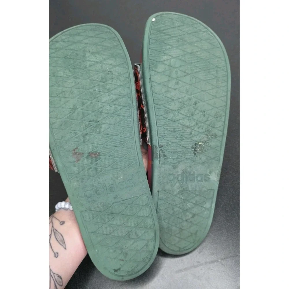 Adidas Adilette Comfort Slide‎ 'Floral - Bahia Magenta' Mens 11 Pink Slip On EUC